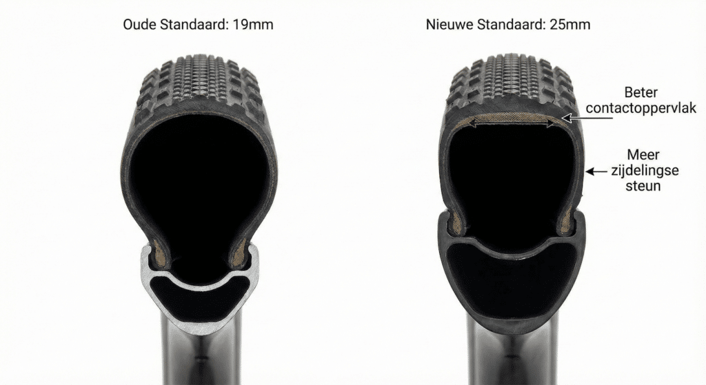 Vergelijking van smalle en brede velgbreedtes en het effect op het bandprofiel